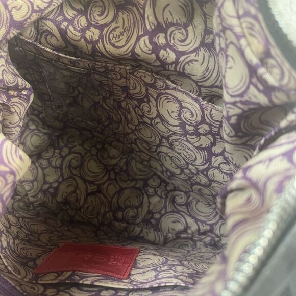 Hobo the  soft leather black large shoulder bag brown adjustable shoulder strap - Picture 12 of 12